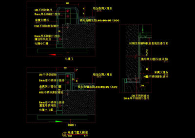 电梯门套cad图纸