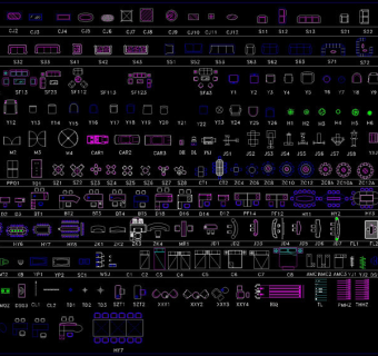 室内家具平面图库cad图纸