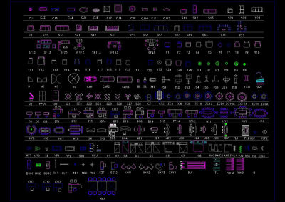 室内家具平面图库cad图纸