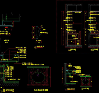 洗手台cad图纸