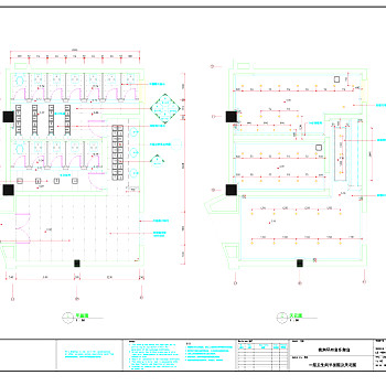 一层卫生间平面cad图纸
