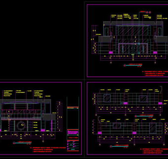 一层营业厅门厅及电梯间cad图纸