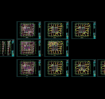 商务中心建筑cad全套图纸
