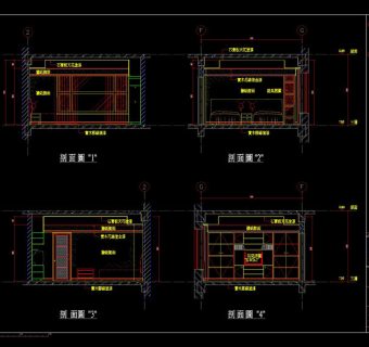别墅立面cad详图素材