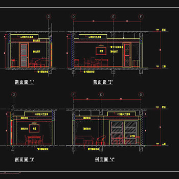 别墅立面cad建筑图纸