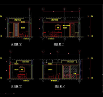 别墅立面cad建筑图纸