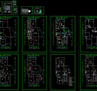 中式家居装修图cad图纸