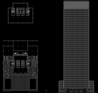 西格拉姆大厦cad图纸