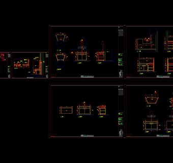 连咖啡厅素材cad图纸