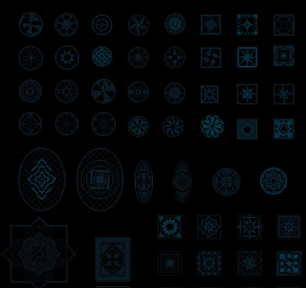 地面拼花模块cad图纸