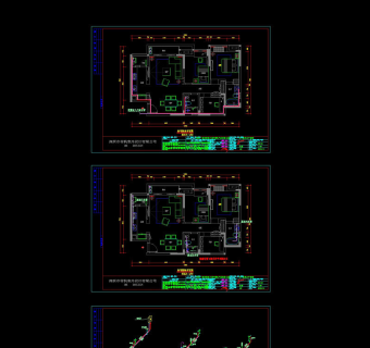 户型给排水cad图纸