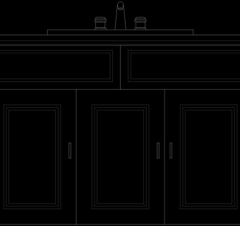 欧式成品柜子cad图块