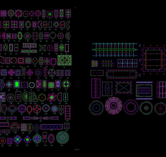 家居CAD图块餐桌