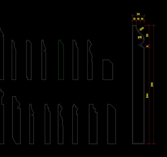 角线地脚线cad图纸