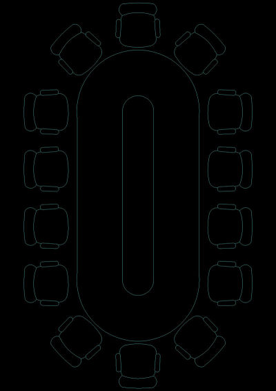 会议桌cad图块
