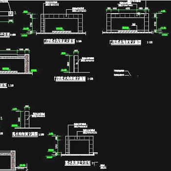 某公园景观水景CAD图纸节点详图