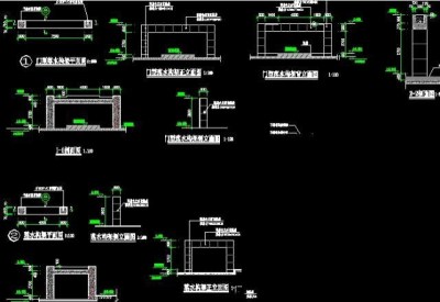 某公园景观水景CAD图纸节点详图