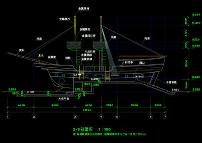 游乐船cad图稿素材