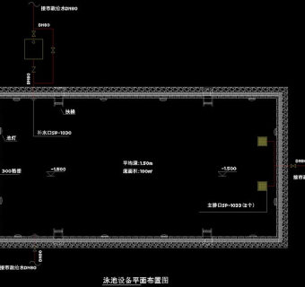 游泳池建筑cad图纸