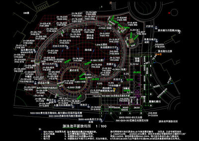 游泳池详图cad图纸