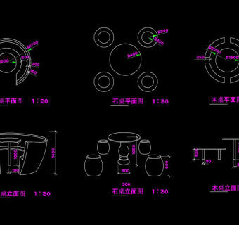 立面座椅cad图纸