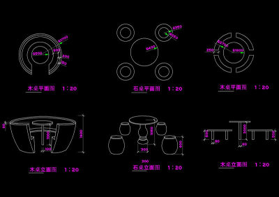 立面座椅cad图纸