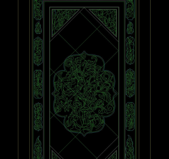 富贵如意雕花cad图块