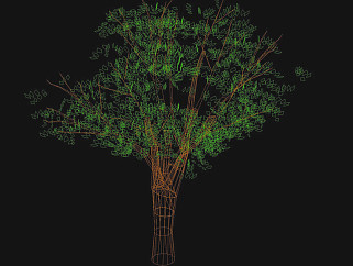 树cad图纸模型