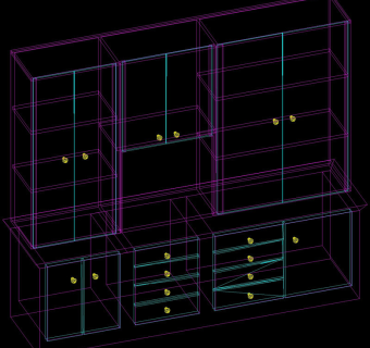 储物柜cad模型设计素材