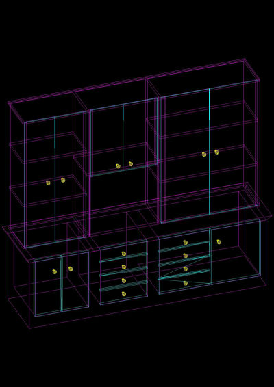 储物柜cad模型设计素材