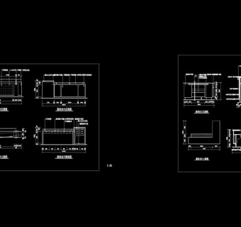 室内吧台cad图稿素材