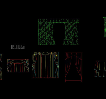 窗帘cad图纸素材