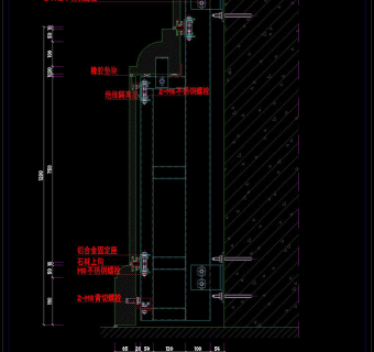 石材柱节点图cad图块素材
