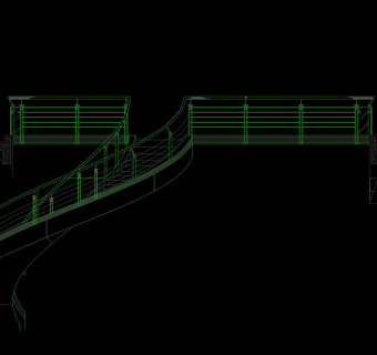 旋转楼梯cad图纸