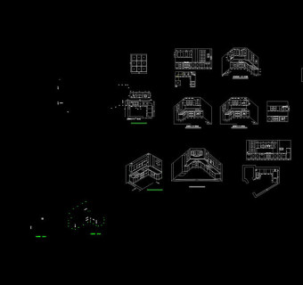 立体厨房建筑设计方案cad图纸