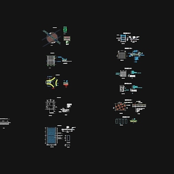 常见园路铺装方案cad图纸