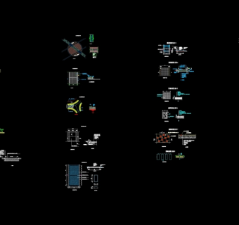 常见园路铺装方案cad图纸