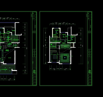 顶面施工图cad图纸
