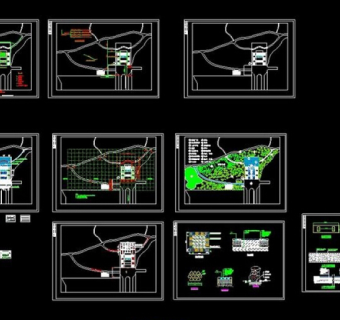 公园入口CAD图纸