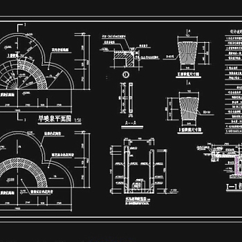 喷泉广场CAD图纸