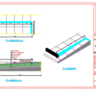 无障碍坡道cad图纸