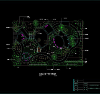 总平面乔木cad图纸素材