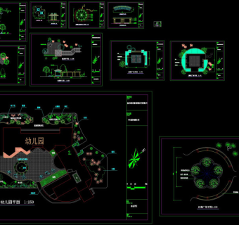 建筑小品cad图纸