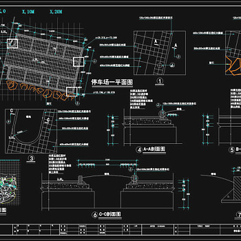 停车场cad图纸