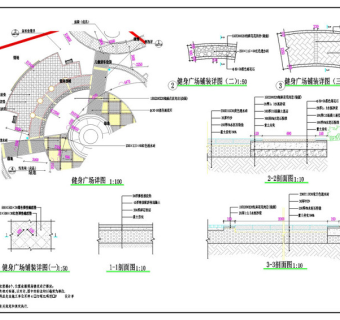 社区公园健身广场cad图纸