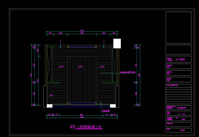 二层书吧地台图cad图纸素材