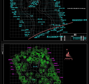 莲花山公园施工图cad图纸