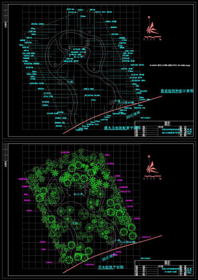 莲花山公园施工图cad图纸