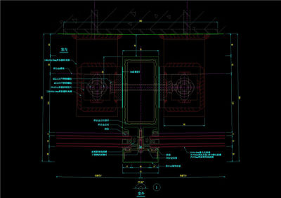幕墙连接件横剖节点图CAD图纸