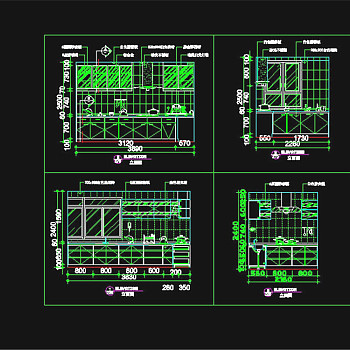 厨房装修大样图CAD图纸